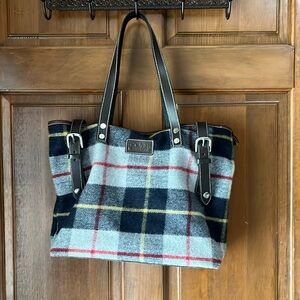 DOVER SADDLERY Vintage Twead Plaid Shoulder Bag